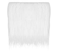 Tela Pelo Sintetico de 20 × 20 Pulgadas Tela de Piel Sintetica Blanca Parche Cuadrado de Tela Felpa de Piel Sintética para Manualidades Disfraz de Gnomo Alfombrilla Decorativa para Suelo de Cámara