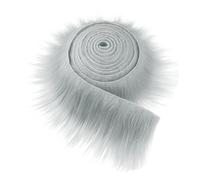 Tela Pelo Tiras, 5×150CM Esponjoso Suave Tela de piel sintética, Shaggy Durable Tela de Piel Sintética para cosplay bricolaje Pelo Papá Noel y adornos árboles Navidad (gris)