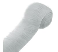 Tela Pelo Tiras, Esponjoso Suave Tela de piel sintética, 5×150CM Shaggy Durable Tela de Piel Sintética para cosplay bricolaje Pelo Papá Noel y adornos árboles Navidad (gris)