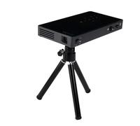 Tela Proyector Mini proyector portátil con batería Proyector Android DLP Proyector Navidad Interior (Black, One Size)
