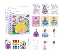 Tela que golpea arte para niños | Kit de pintura de punta princesa | Crea tu propio juguete de princesa, actividades de artes y manualidades de bricolaje -da -te para niñas | Regalo creativo pintado a