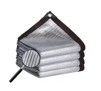Tela reflectante de aluminio con bloqueo de rayos UV 99 %, transpirable, 5 x 8 m, para plantas de jardín, refugio de mascotas, coche, caravana al aire libre, patio, resistente a la intemperie