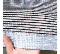 Tela reflectante de aluminio, lona plateada, pantalla de privacidad, patio, jardín, pérgola, toldo con ojales y cierres, redes de protección solar de aluminio