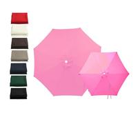 Tela Repuesto Sombrilla 6/8 Varillas, 2m 2.15m 2.5m 2.7m 3.0m 4.0m Toldo Impermeable Exterior, Cubierta Parasol Sombrillas Jardin Grandes, Sombrilla Terraza Exterior(Pink,8-RIBS-9.2FT/2.80m)