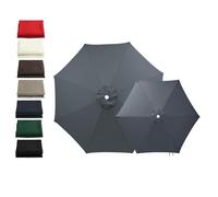 Tela Repuesto Sombrilla 6/8 Varillas, 2m 2.15m 2.5m 2.7m 3.0m 4.0m Toldo Impermeable Exterior, Cubierta Parasol Sombrillas Jardin Grandes, Sombrilla Terraza Exterior(Gray,8-RIBS-9.2FT/2.80m)