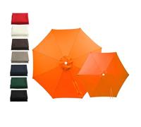 Tela Repuesto Sombrilla 6/8 Varillas, 2m 2.15m 2.5m 2.7m 3.0m 4.0m Toldo Impermeable Exterior, Cubierta Parasol Sombrillas Jardin Grandes, Sombrilla Terraza Exterior(Orange,8-RIBS-8.2FT/2.50m)
