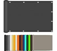 Tela resistente a los rayos UV, 250 x 480 cm, impermeable, resistente al viento, rectangular, con ojales, para césped, piscina, fiesta, picnic, color gris oscuro, cubierta de toldo al aire libre