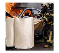 Tela Resistente Al Calor De 1700 ℃ Para Soldadura, Cortina De Soldadura, Manta Ignífuga, Alfombrilla Protectora Retardante De Llama, Manta De Emergencia Contra Incendios(Beige-B,6x8m/19.7x26.2ft)