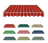 Tela retráctil de repuesto para balcón, patio, jardín al aire libre, color rojo, 3 x 1,5 m, impermeable, resistente a los rayos UV, fácil de instalar, perfecto para protección solar