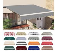 Tela retráctil de repuesto para patio, 100 % resistente al agua, 280 g, poliéster, para puertas, mercados, diciembre (color D, tamaño 18x12ft / 5,5 x 3,65 m)