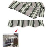 Tela retráctil de repuesto para patio, 16 x 5 pies, 100 % lona de poliéster de 280 g con cenefa para puertas, patios, diciembre, balcones, diseño de rayas múltiples