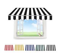 Tela retráctil de repuesto para patio, material de 300 x 250 cm y 450 x 300 cm, cubierta impermeable negra para 13 x 12 pies de diciembre