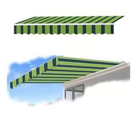 Tela retráctil de repuesto para patio, resistente al agua, 4 x 1,5 m, rayas