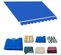 Tela retráctil de repuesto para toldo de patio, lona impermeable para exteriores, para restaurantes y tiendas, tamaño personalizado, 7 x 5 pies, elegante color azul