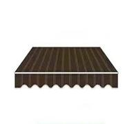 Tela retráctil de repuesto para toldos de patio, material resistente a los rayos UV para toldos de balcón, se adapta a tamaños de 200 a 500 cm, color café, resistente a la intemperie y a la