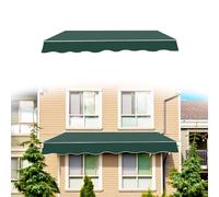 Tela retráctil impermeable de repuesto para toldo de patio, toldo para terraza, restaurante, supermercado, vela al aire libre (verde, 4,9 x 2,9 m)