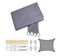 Tela Solar Gris Sombrero Solar Tono Vela tincha rectángulo 2x3m 4x6m Protector Solar Impermeable Anti-UV Tela de Sol con Cuerda Gratis y Kit de Hardware, Patio de jardín al Aire Libre PA