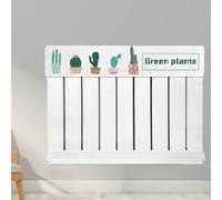 Tela suave de felpa para proteger los radiadores verticales del polvo y el humo, con diseños florales modernos para uso doméstico decorativo (180 cm)
