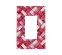 Tela tejida rosa acuarela con texturas trenzadas para interruptor de luz, placa de pared, cubierta de placa frontal, 1 banda, decoración de receptáculo para el hogar, cocina, habitación, baño