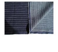 Tela vaquera a rayas de algodón elástico lavado for pantalones vaqueros, trajes, blazer, 100 x 150 cm Para Ropa, Costura De Manualidades(Deep blue)