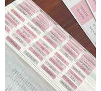 TELAIN Índice bíblico rosa con 80 pestañas autoadhesivas, fáciles de leer y colocar, registros bíblicos duraderos para todas las ediciones bíblicas en rosa y blanco