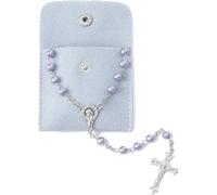 TELAIN Rosario católico para mujer, regalos de confirmación para niñas, color simple, bolsa de botón, rosario de cuentas artísticas, regalos para mujeres, X-Large