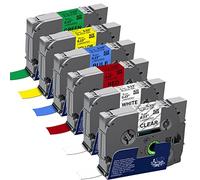 Teland - Cinta de cassette compatible con Brother Ptouch 1000, cinta TZe TZ, 6 mm, TZe-211 TZe-111 TZe-411 TZe-511 TZe-611 TZe-711 laminado, recarga para Brother Ptouch 1000 1010 H100 1005 (6 mm)