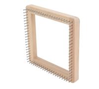 Telar de Madera, Multifuncional Tabla de Tejer Hecha a Mano con Diseño de Gancho, Telar Cuadrado de Madera Hecho a Mano para Tejer Bufanda, Sombrero, Chal, Niños y Adultos
