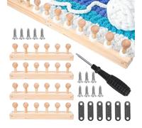 Telar de manta portátil, herramienta de tejer desmontable, telar de de 12 pulgadas con clavijas ajustables, marco ligero, herramienta de manta con fácil tejido, suministros de manualidades para
