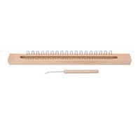 Telar de tejido rectangular de madera, máquina de tejer para niños y principiantes, herramienta manual de tejer lana con gancho de crochet en ángulo para bufandas, posavasos y