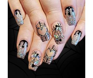 Telaraña De Arañas Brillantes Brillos Corazón Prensa En Las Uñas Artificial Con Temática Halloween 24 Piezas Diseños Halloween Amigables Con Uñas Falsas Artificiales