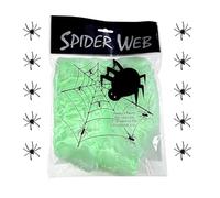 Telaraña fosforescente Halloween elástica, suave y reutilizable con un