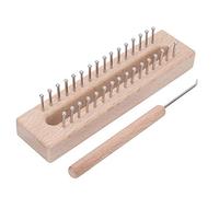 Telares de Tejer Tablas de Agujas de Hilo de Ganchillo rectangulares de Madera con Gancho de Telar para Bufandas, Calcetines, Guantes, Sombreros, fabricación