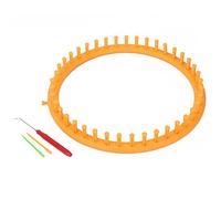 Telares Para Tejer,Telar Circular Tejido LOOM Kit de tejedor Kit de tejedor de plástico Sombrero Sombrero Bufanda Bufanda Maker Plástico Mango largo Bricolaje Herramienta de tejer herramientas de teje