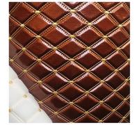 Telas De Costura Telas Por Metros Tela Acolchada De La Tapicería De La Espuma Del Scrim Del Diamante De La Puntada Doble Del Diamante De 6mm, Para Tapizar(Brown,1.4X7m)