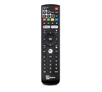 TELE System Control Remoto Original Bluetooth para Decodificador UP T2 4K Android TV, con botón dedicado para Control por Voz Google Assistant y Botones dedicados para TV