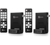 TELE System FACILE STEALTH/02 Mini DVB-T2 HEVC Decodificador Digital Terrestre SCART, HDMI, con Mando a Distancia Easy Botones Grandes (Paquete de 2)