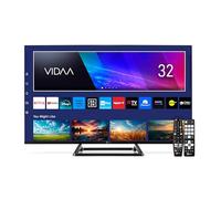 TELE System Smart TV 32 pulgadas TS32FL SMV14 Vidaa, TV DVB-T2/S2 HEVC sin marco, certificado tivùsat HD, compatible con CAM CI+, HbbTV, pausa TV, 2 mandos a distancia, modo hotel, ideal para hoteles.