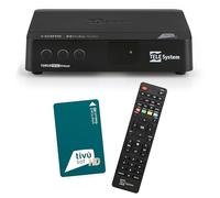 TELE System TS9018HEVC decodificador satélite certificado tivùsat con tarjeta tivùsat HD classic - Channel Zone DAZN habilitado