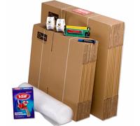 TELECAJAS Pack Mudanza Single - Piso de soltero o Estudiantes Piso (1 habitación) Incluye Cajas y todo el Embalaje necesario