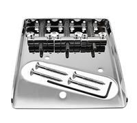 Telecaster Bridge LQ Industrial - Conjunto de puente plateado con 3 sillines de latón para guitarra eléctrica Fender, Telecaster Tele, vintage, 1 juego