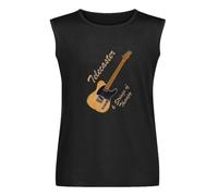 Telecaster Therapy - Camiseta sin mangas para hombre, de algodón, color negro, Negro , M