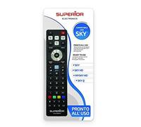 Superior Electronics SKY Replacement - Mando a distancia de repuesto universal compatible con los descodificadores SKY, My SKY, My SKY HD, SKY Q, listo para usar, no requiere programación, color negro
