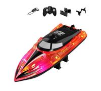 teledirigido - Piloto impermeable de piscina, motor eléctrico de 2,4 GHz 22x6,7x7,7 cm RC, Reset Luz LED de alta baja velocidad, juego de patio trasero