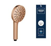 Teleducha GROHE Vitalio Joy+ 120, 3 chorros: Lluvia, Jet, Booster (⌀ 120 mm, ahorro de agua 6,3 l/min, antiquemaduras, montaje universal, mín. 1 bar), Bronce, 134863DL00