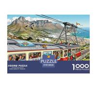 Teleférico de la Table Mountain en Ciudad del Cabo Puzzle De Madera Impermeable DIY Puzzles De 1000 Piezas para Adultos Colorido Rompecabezas Juegos Educativos