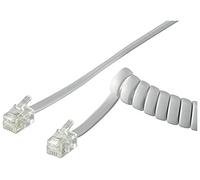 Cable para Conexión de Auricular de Teléfono RJ10 (4 mts) - Blanco