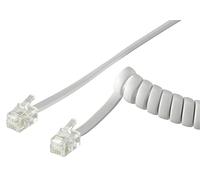 Telefonhörer-spiralkabel 2xmodularstecker rj10 4p4c 4m weiss