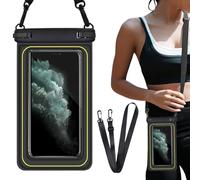 Teléfono a prueba de fugas - Protector impermeable móvil automático con pantalla táctil - Cable extraíble | Pantalla táctil, flotación automática, protección seca para viajes, playa, deportes