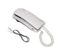 Teléfono Alámbrico, KXT-438 Marcación Rápida del último Número Teléfono Alámbrico con Función de Pausa, Teléfono Colgante Montado en la Pared Escritorio Fijo para la Oficina en el(Blanco)